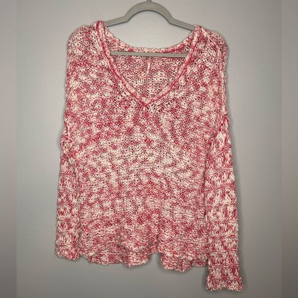 Free People V Neck Marled Yarn Sweater - Picture 3 of 5